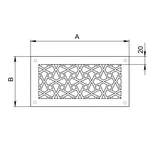 решетка для подоконника металлическая Decor/плоская/НС